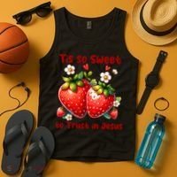 Tis So Sweet To Trust In Jesus Tank Top thumb 4