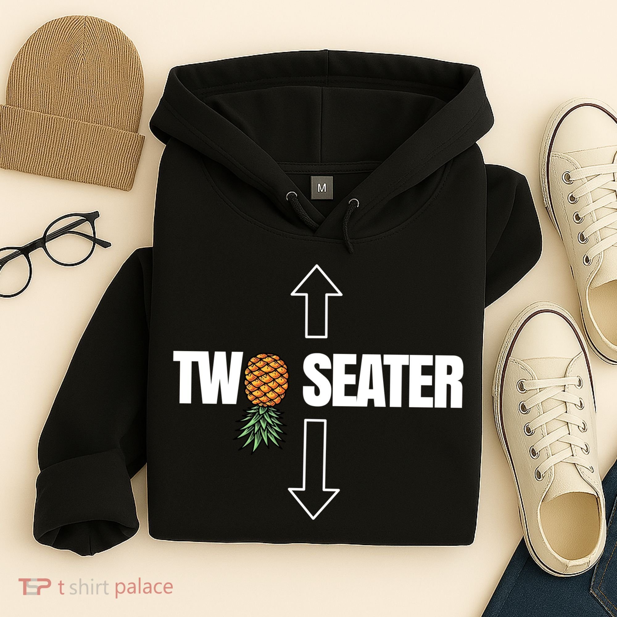 Two Seater Swinger Pineapple Funny Hoodie