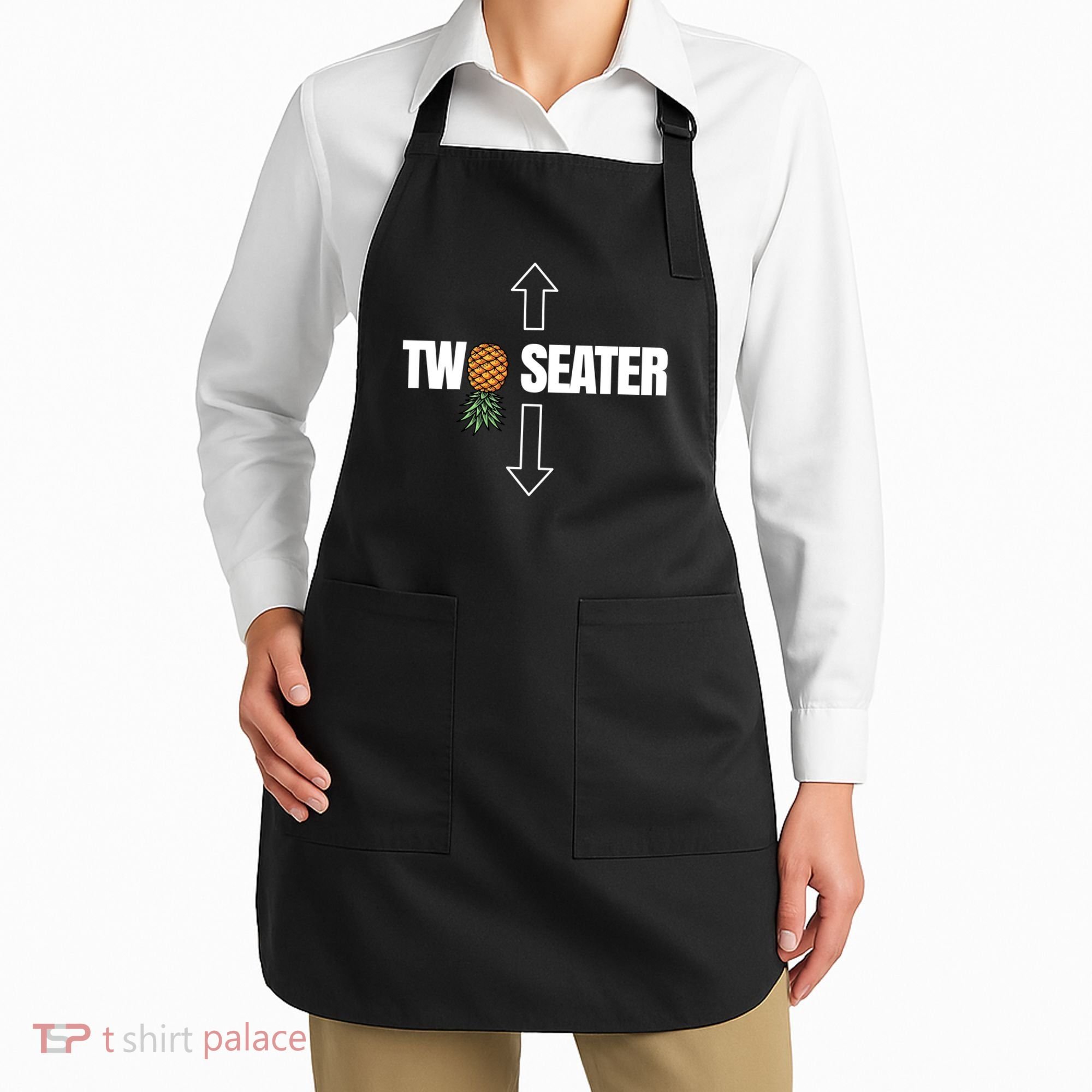 Two Seater Swinger Pineapple Funny Apron