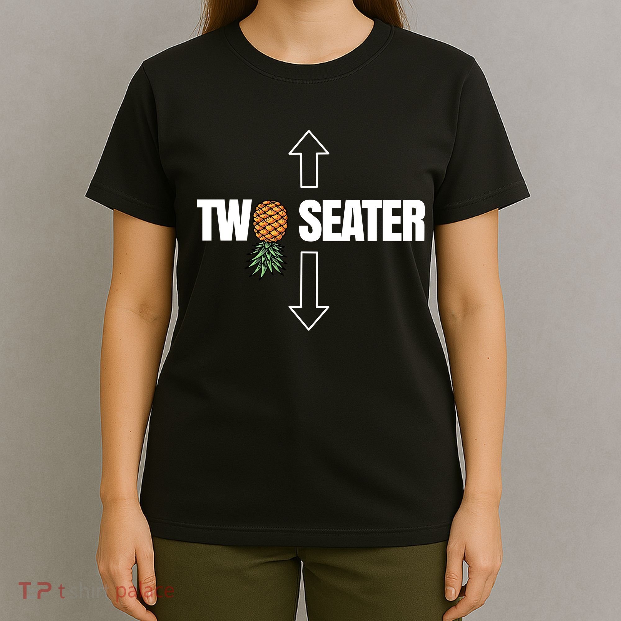 Two Seater Swinger Pineapple Funny T-Shirt