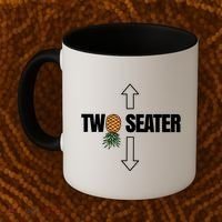 Two Seater Swinger Pineapple Funny Coffee Mug thumb 2
