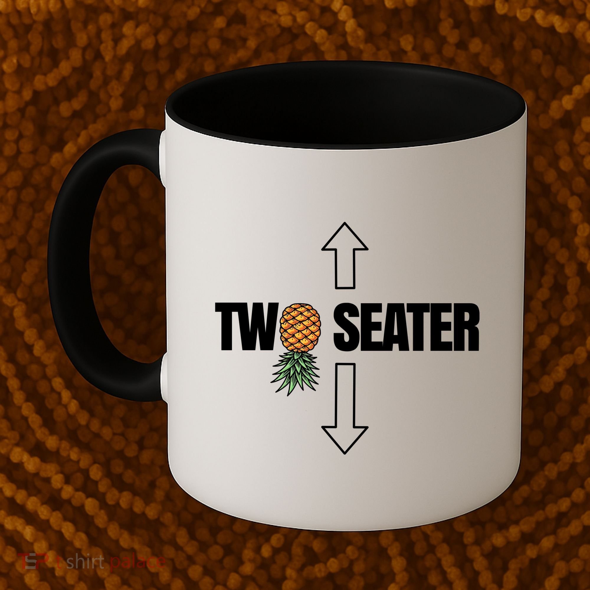 Two Seater Swinger Pineapple Funny Coffee Mug