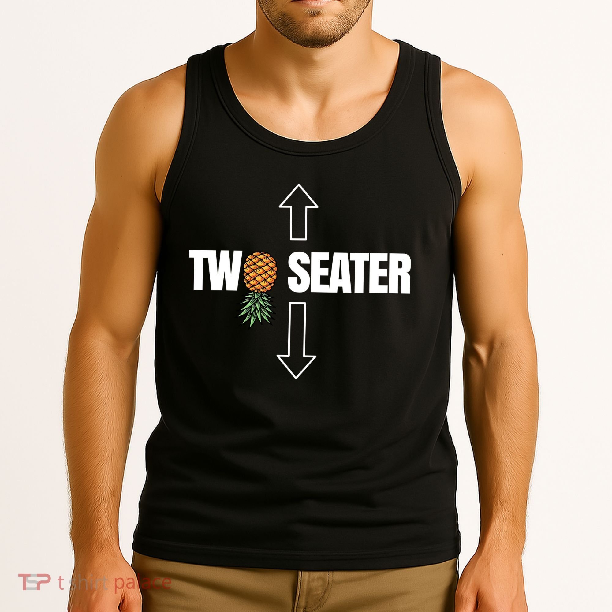 Two Seater Swinger Pineapple Funny Tank Top