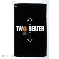 Two Seater Swinger Pineapple Funny Golf Towel thumb 0