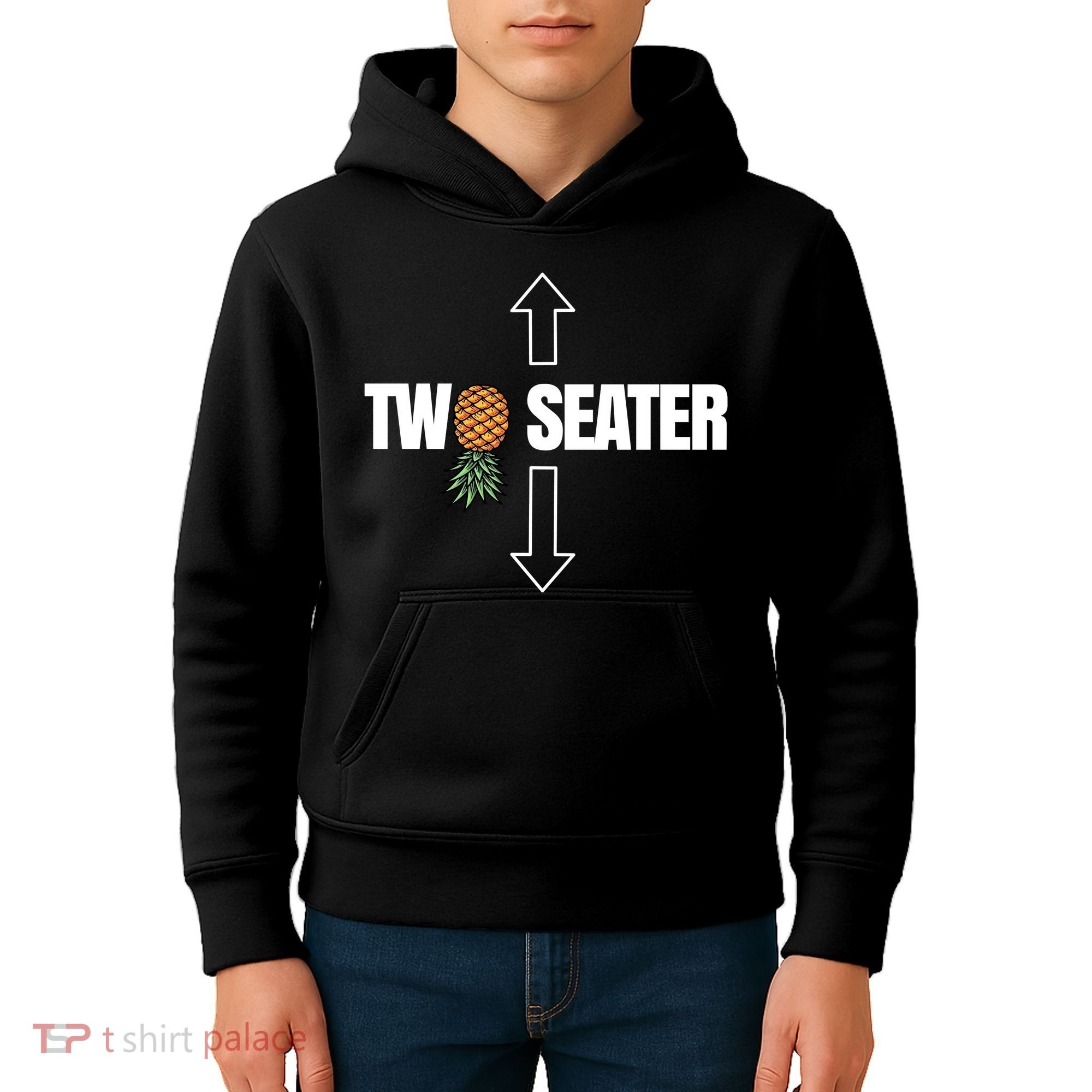 Two Seater Swinger Pineapple Funny Kids Hoodie