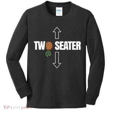 Two Seater Swinger Pineapple Funny Kids Long Sleeve Shirt