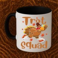 Trot Squad Thanksgiving Turkey Funny Running Turkey Lover Gift Coffee Mug thumb 2