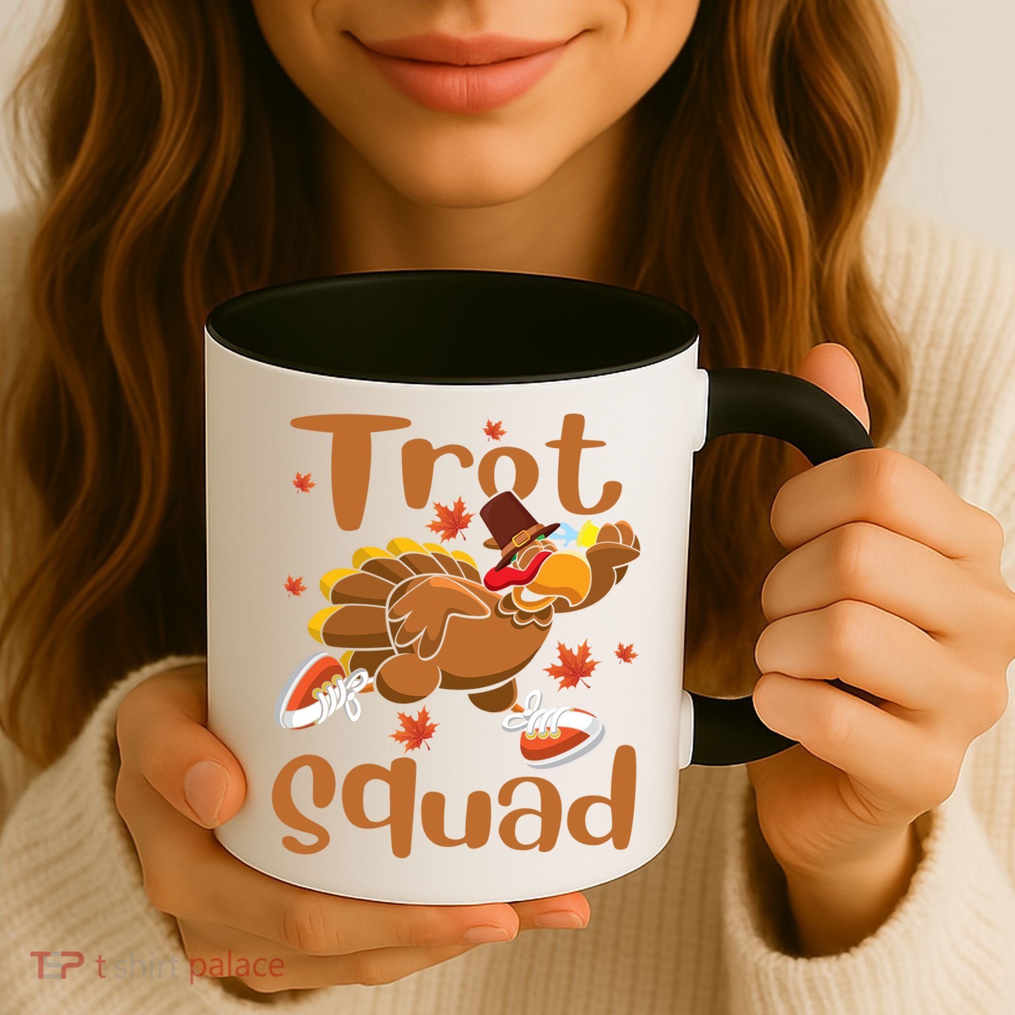 Trot Squad Thanksgiving Turkey Funny Running Turkey Lover Gift Coffee Mug