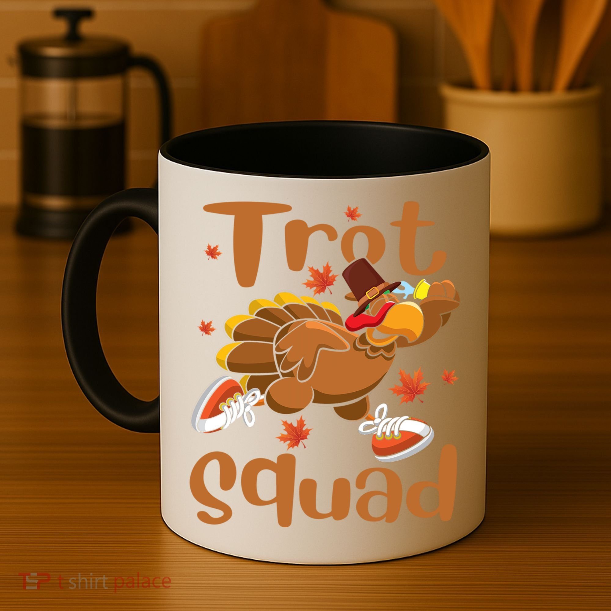 Trot Squad Thanksgiving Turkey Funny Running Turkey Lover Gift Coffee Mug