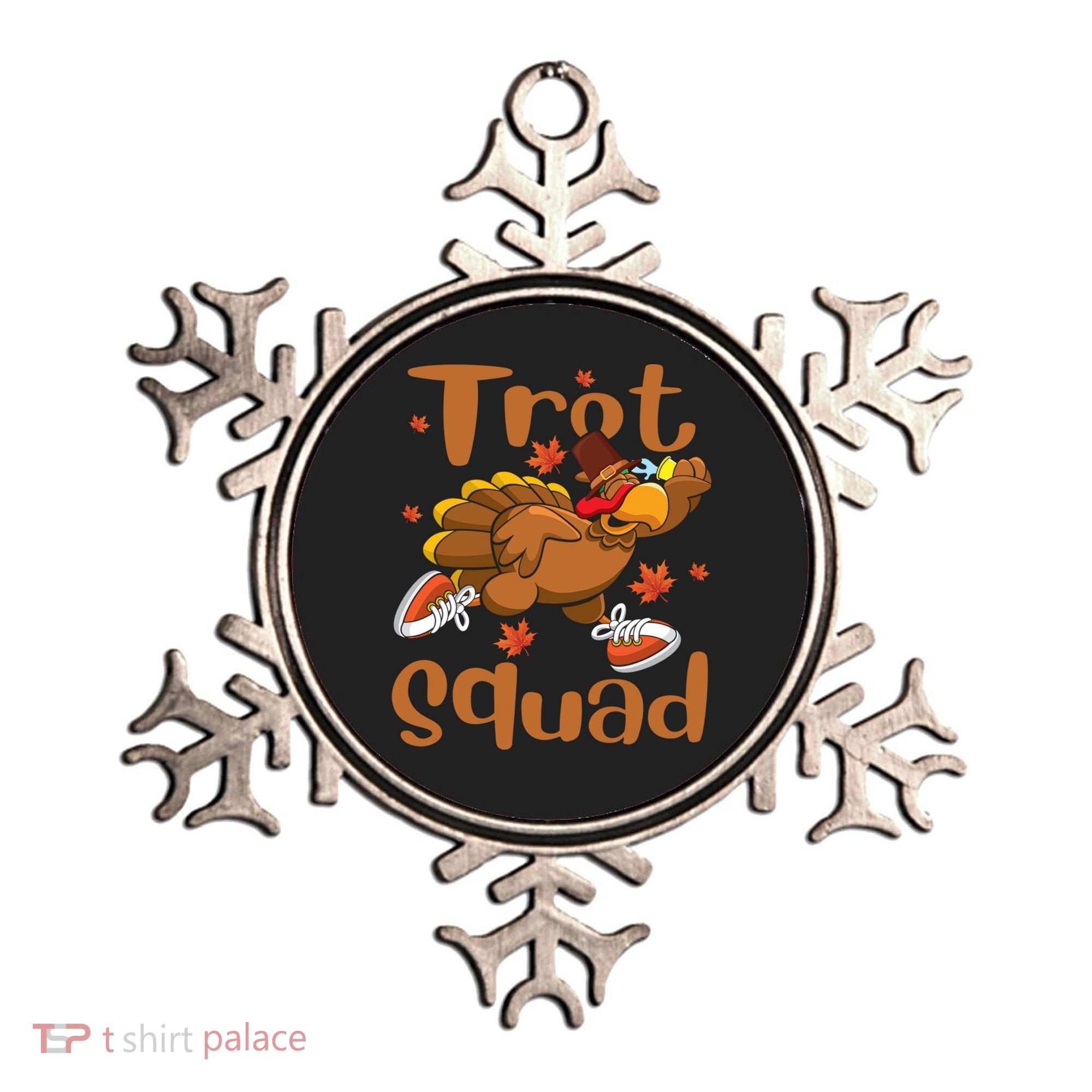 Trot Squad Thanksgiving Turkey Funny Running Turkey Lover Gift Ornament