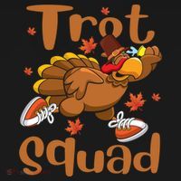 Trot Squad Thanksgiving Turkey Funny Running Turkey Lover Gift Ornament thumb 1