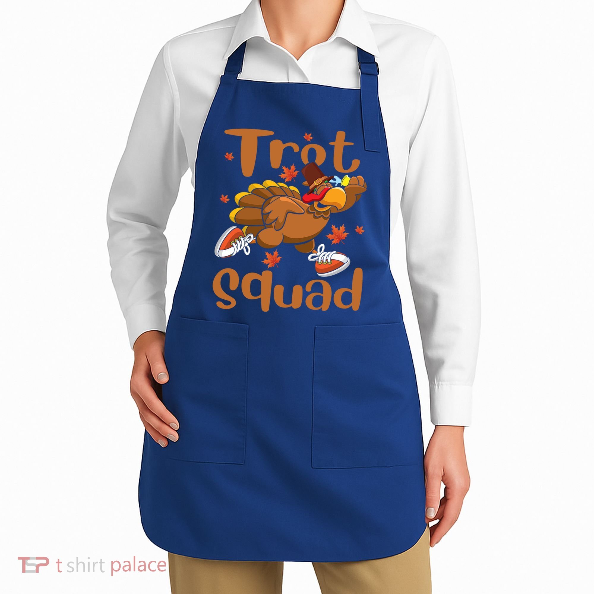 Trot Squad Thanksgiving Turkey Funny Running Turkey Lover Gift Apron