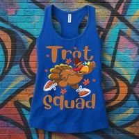 Trot Squad Thanksgiving Turkey Funny Running Turkey Lover Gift Women's Tank Top thumb 3