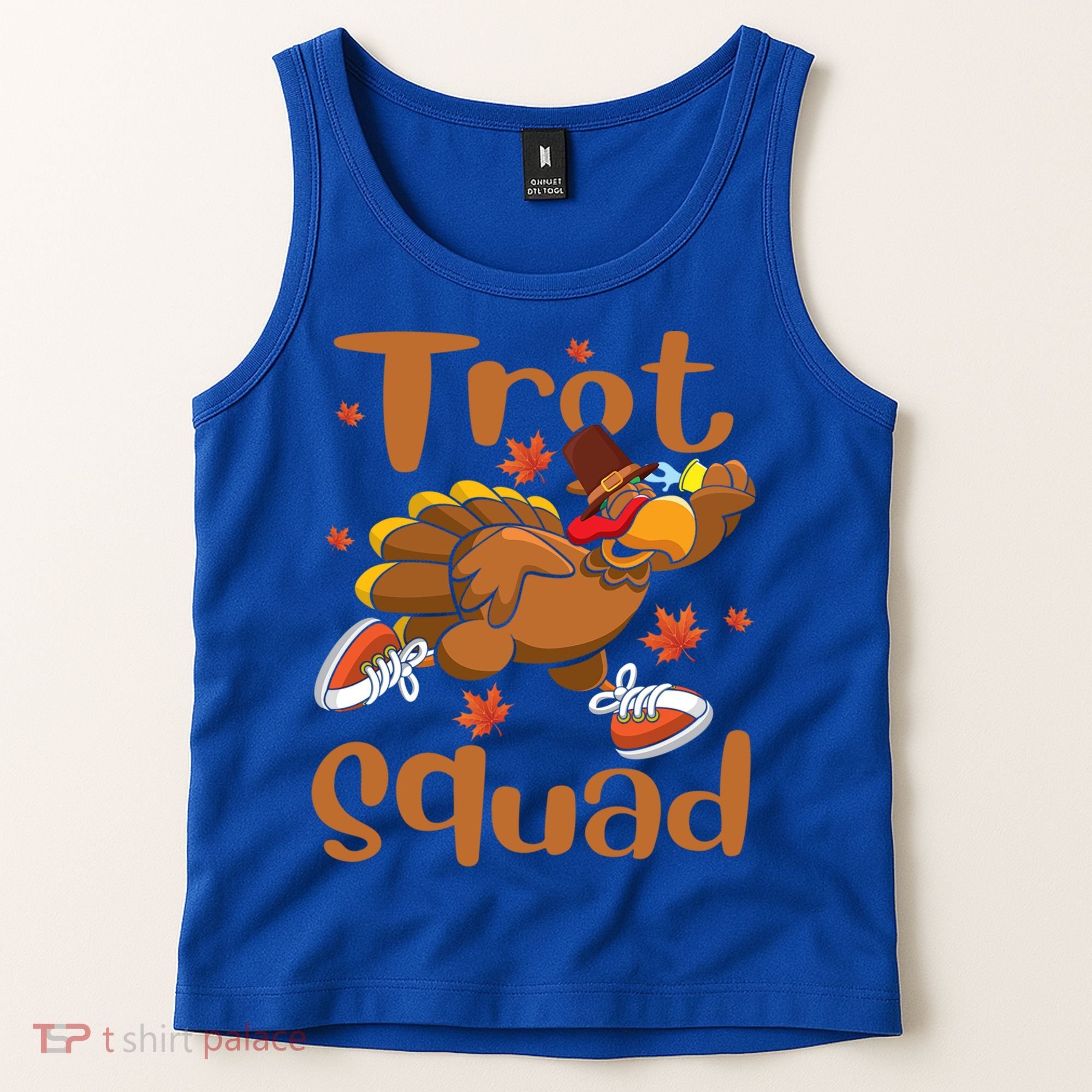 Trot Squad Thanksgiving Turkey Funny Running Turkey Lover Gift Tank Top