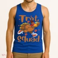 Trot Squad Thanksgiving Turkey Funny Running Turkey Lover Gift Tank Top thumb 3