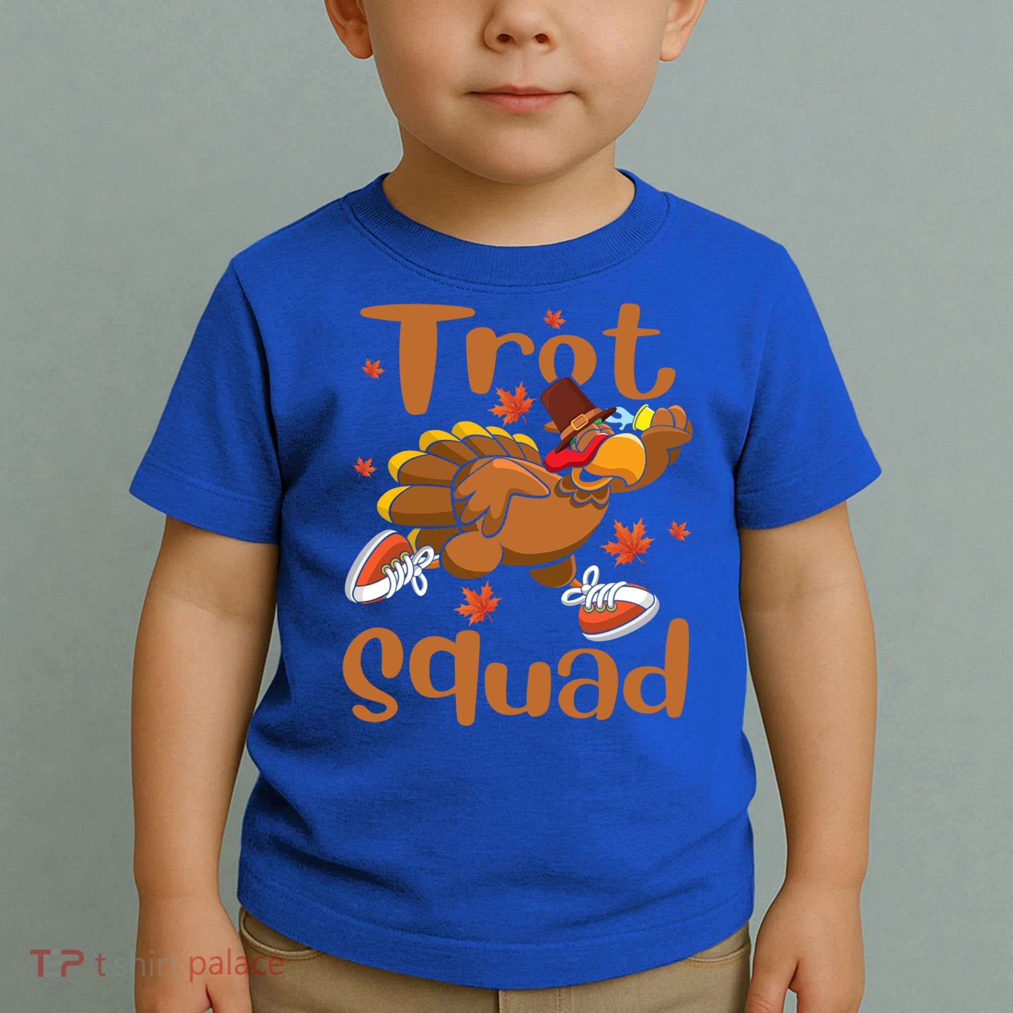Trot Squad Thanksgiving Turkey Funny Running Turkey Lover Gift Toddler T-Shirt