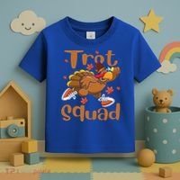 Trot Squad Thanksgiving Turkey Funny Running Turkey Lover Gift Toddler T-Shirt thumb 3