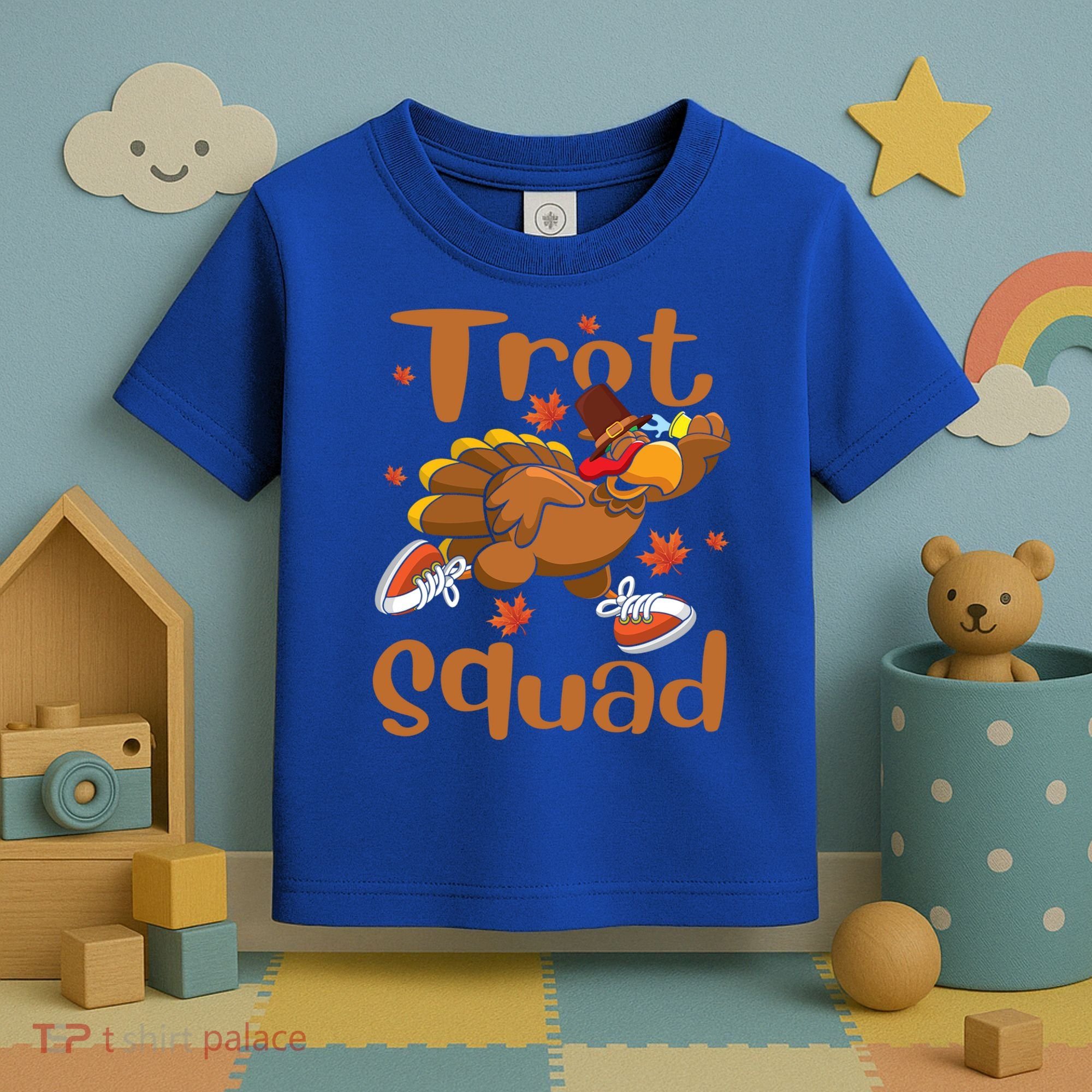 Trot Squad Thanksgiving Turkey Funny Running Turkey Lover Gift Toddler T-Shirt