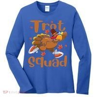 Trot Squad Thanksgiving Turkey Funny Running Turkey Lover Gift Women's Long Sleeve Shirt thumb 0