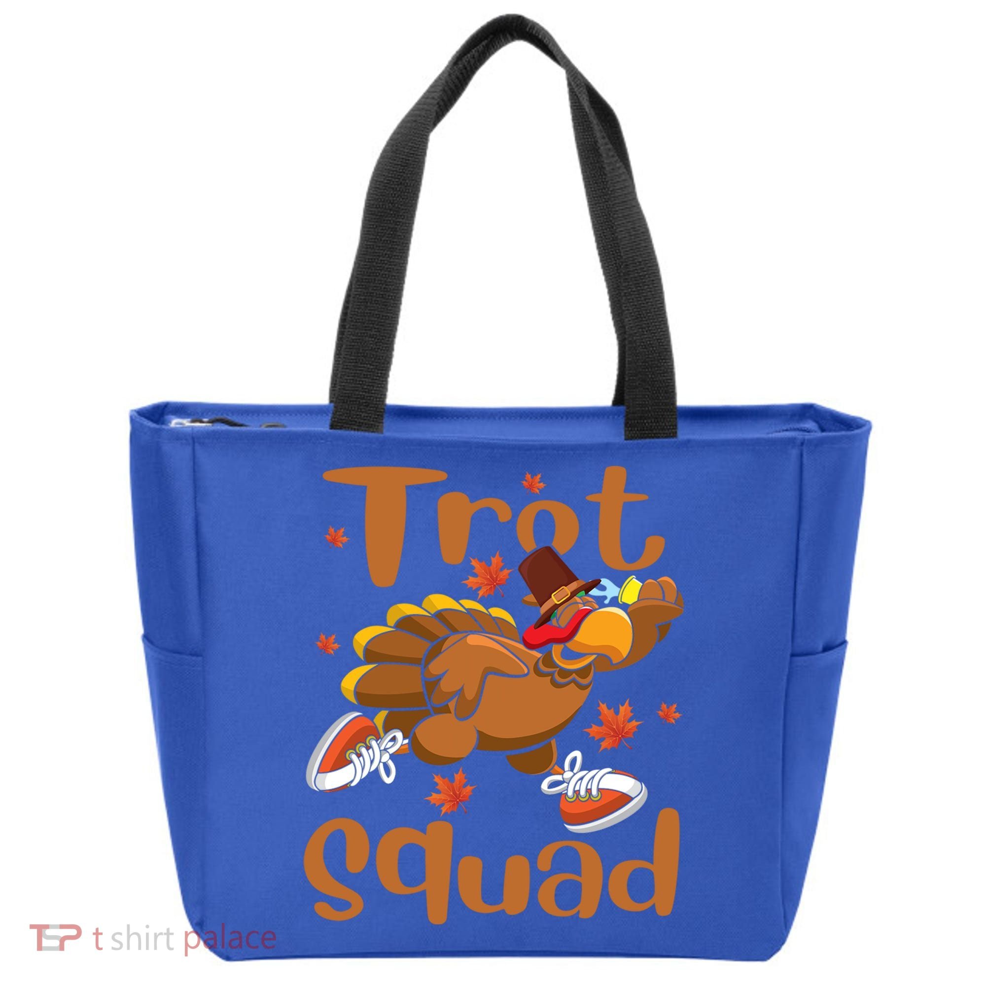 Trot Squad Thanksgiving Turkey Funny Running Turkey Lover Gift Tote Bag
