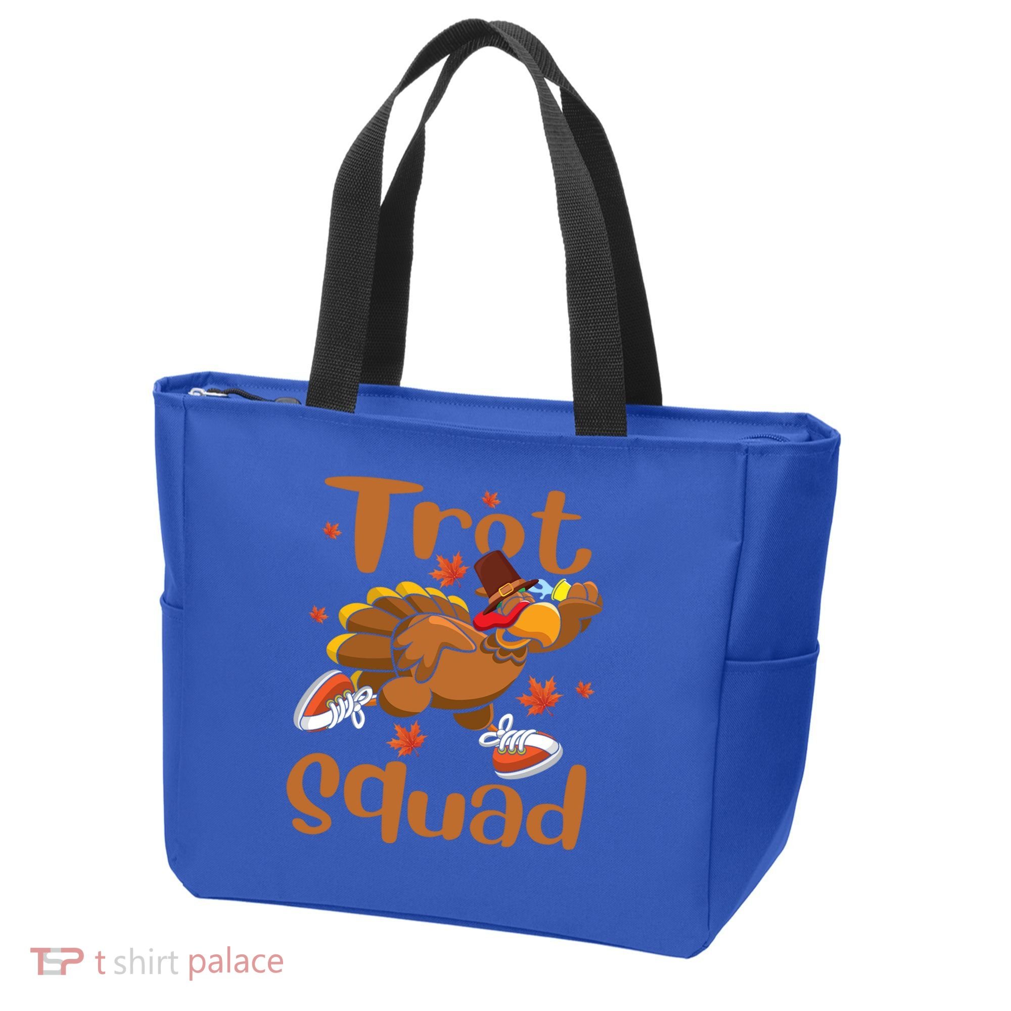 Trot Squad Thanksgiving Turkey Funny Running Turkey Lover Gift Tote Bag