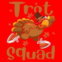 Trot Squad Thanksgiving Turkey Funny Running Turkey Lover Gift Santa Hat thumb 1