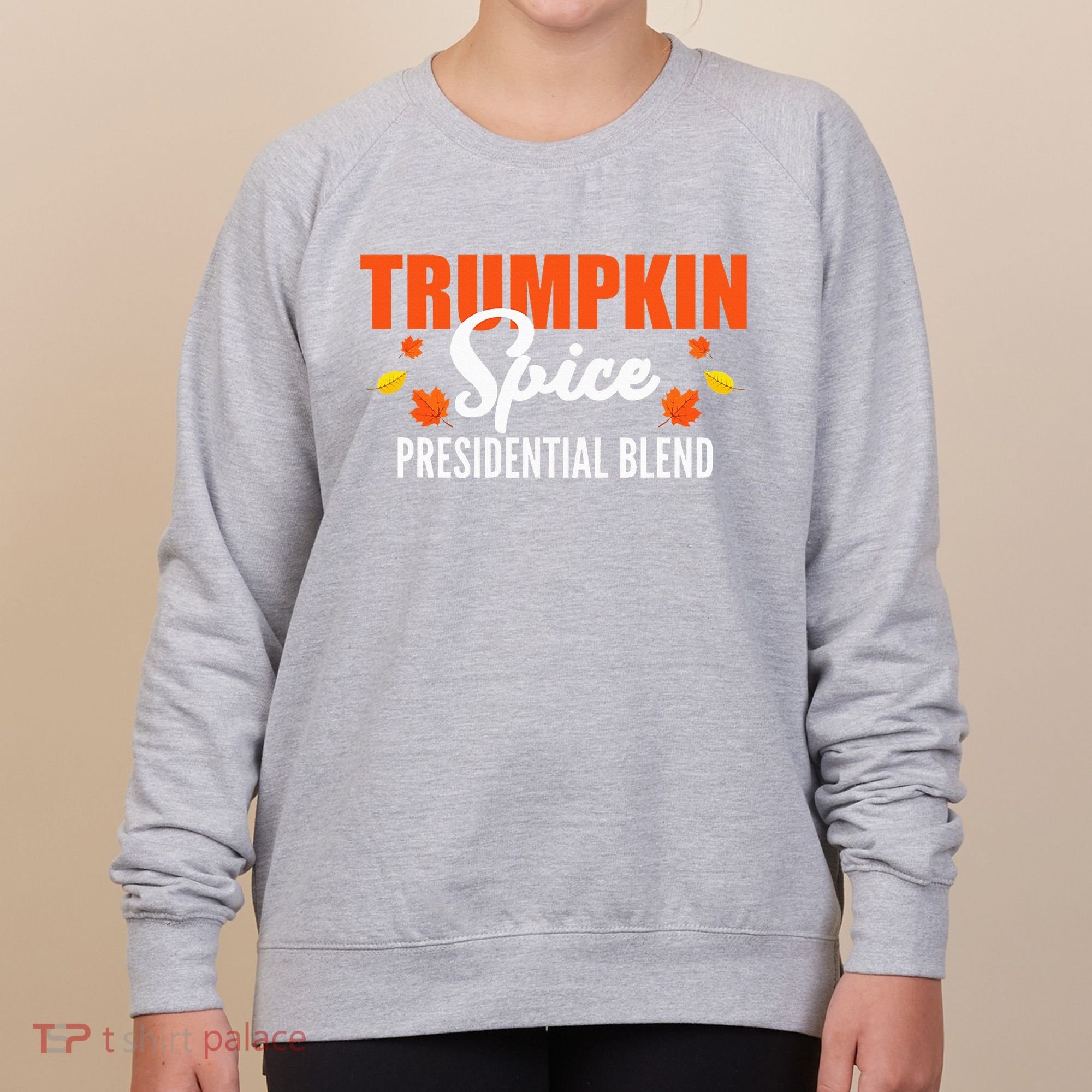 Trumpkin Spice Trump Halloween Thanksgiving Funny Women's Sweatshirt
