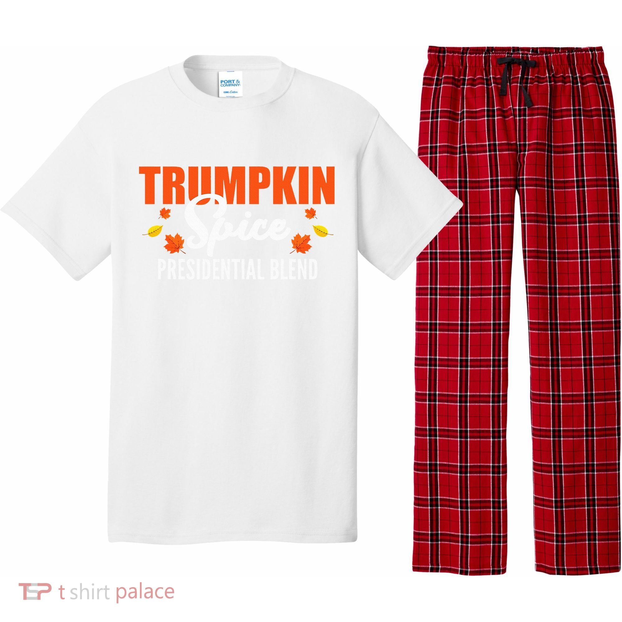 Trumpkin Spice Trump Halloween Thanksgiving Funny Pajama Set