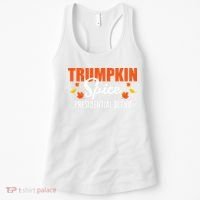 Trumpkin Spice Trump Halloween Thanksgiving Funny Women's Tank Top thumb 0