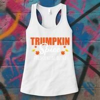 Trumpkin Spice Trump Halloween Thanksgiving Funny Women's Tank Top thumb 3