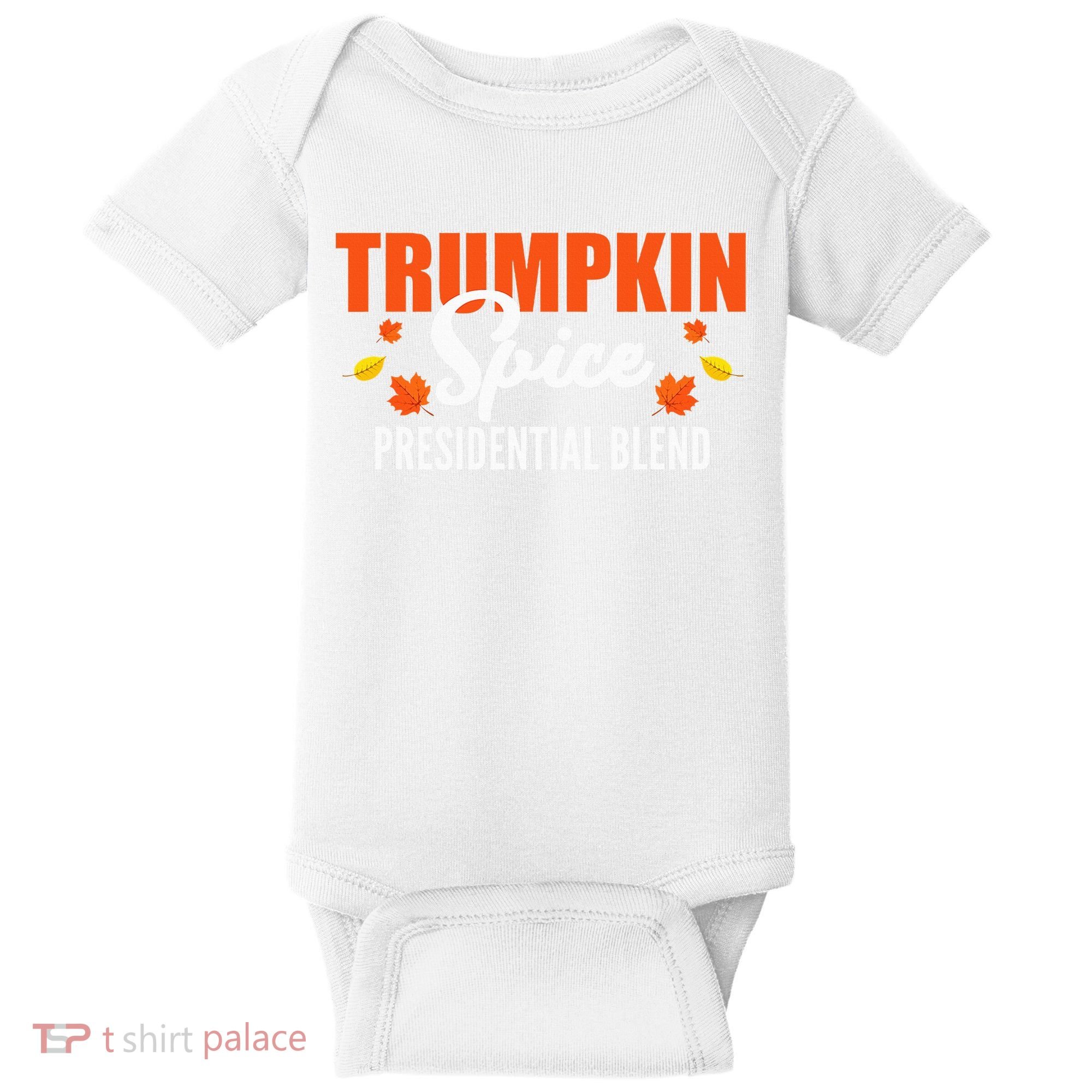 Trumpkin Spice Trump Halloween Thanksgiving Funny Baby Bodysuit