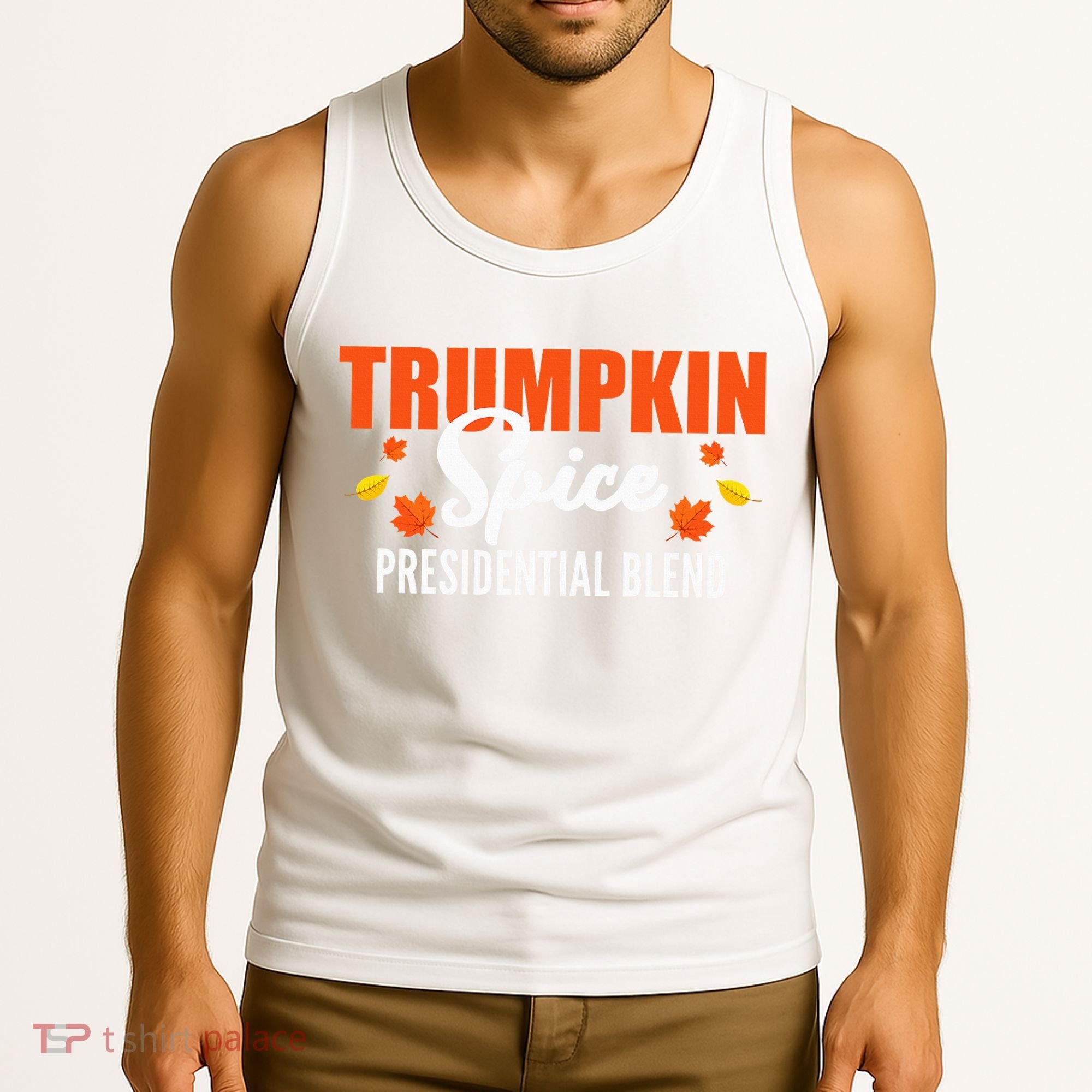 Trumpkin Spice Trump Halloween Thanksgiving Funny Tank Top