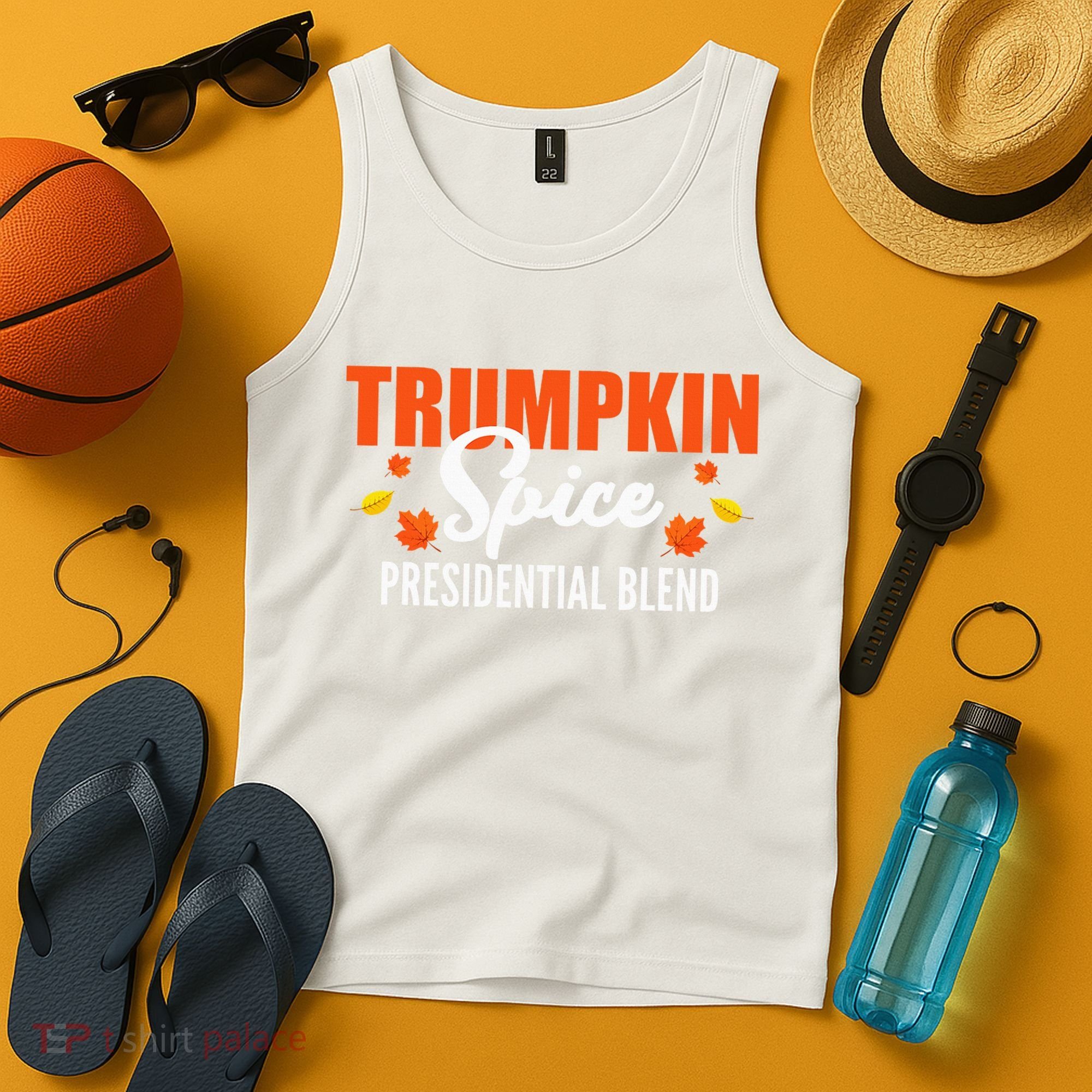 Trumpkin Spice Trump Halloween Thanksgiving Funny Tank Top