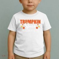 Trumpkin Spice Trump Halloween Thanksgiving Funny Toddler T-Shirt thumb 2