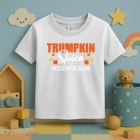 Trumpkin Spice Trump Halloween Thanksgiving Funny Toddler T-Shirt thumb 3