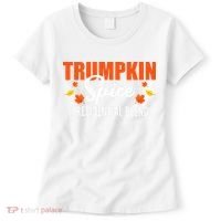 Trumpkin Spice Trump Halloween Thanksgiving Funny Women's T-Shirt thumb 0