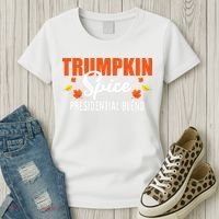 Trumpkin Spice Trump Halloween Thanksgiving Funny Women's T-Shirt thumb 3