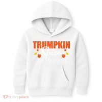 Trumpkin Spice Trump Halloween Thanksgiving Funny Kids Hoodie thumb 0