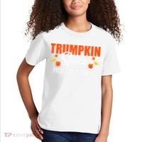 Trumpkin Spice Trump Halloween Thanksgiving Funny Kids T-Shirt thumb 2