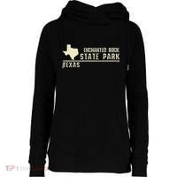 Tx Souvenir Texas Enchanted Rock State Park Womens Funnel Neck Pullover Hood thumb 0