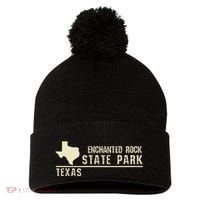 Tx Souvenir Texas Enchanted Rock State Park Pom Pom 12in Knit Beanie thumb 0