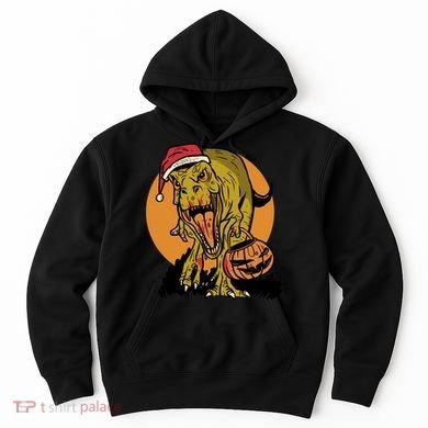 TRex Santa Trick Or Treating Halloween Funny Hoodie