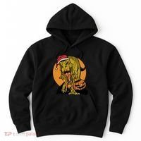 TRex Santa Trick Or Treating Halloween Funny Hoodie thumb 0