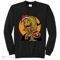 TRex Santa Trick Or Treating Halloween Funny Sweatshirt thumb 0