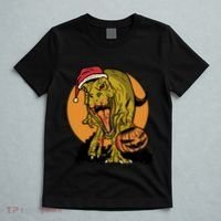 TRex Santa Trick Or Treating Halloween Funny T-Shirt thumb 5