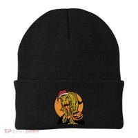 TRex Santa Trick Or Treating Halloween Funny Beanie thumb 0