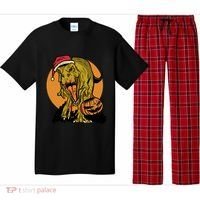 TRex Santa Trick Or Treating Halloween Funny Pajama Set thumb 0