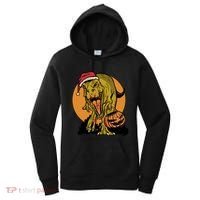 TRex Santa Trick Or Treating Halloween Funny Women's Hoodie thumb 0
