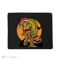 TRex Santa Trick Or Treating Halloween Funny Mousepad thumb 0