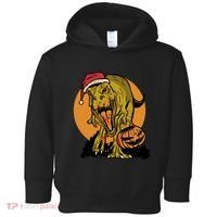 TRex Santa Trick Or Treating Halloween Funny Toddler Hoodie thumb 0